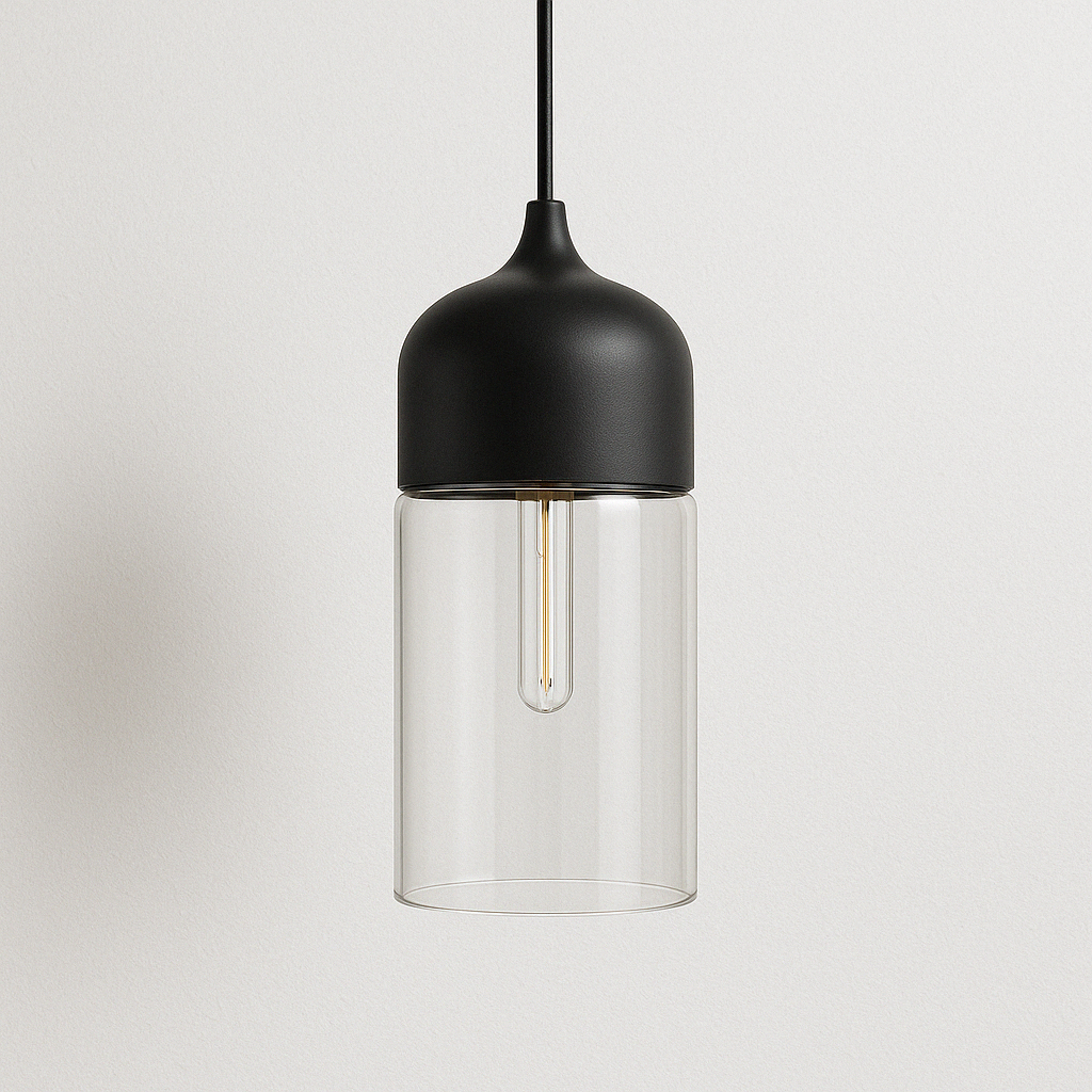 Luminária Pendente Moderno Minimalista Vidro Vian