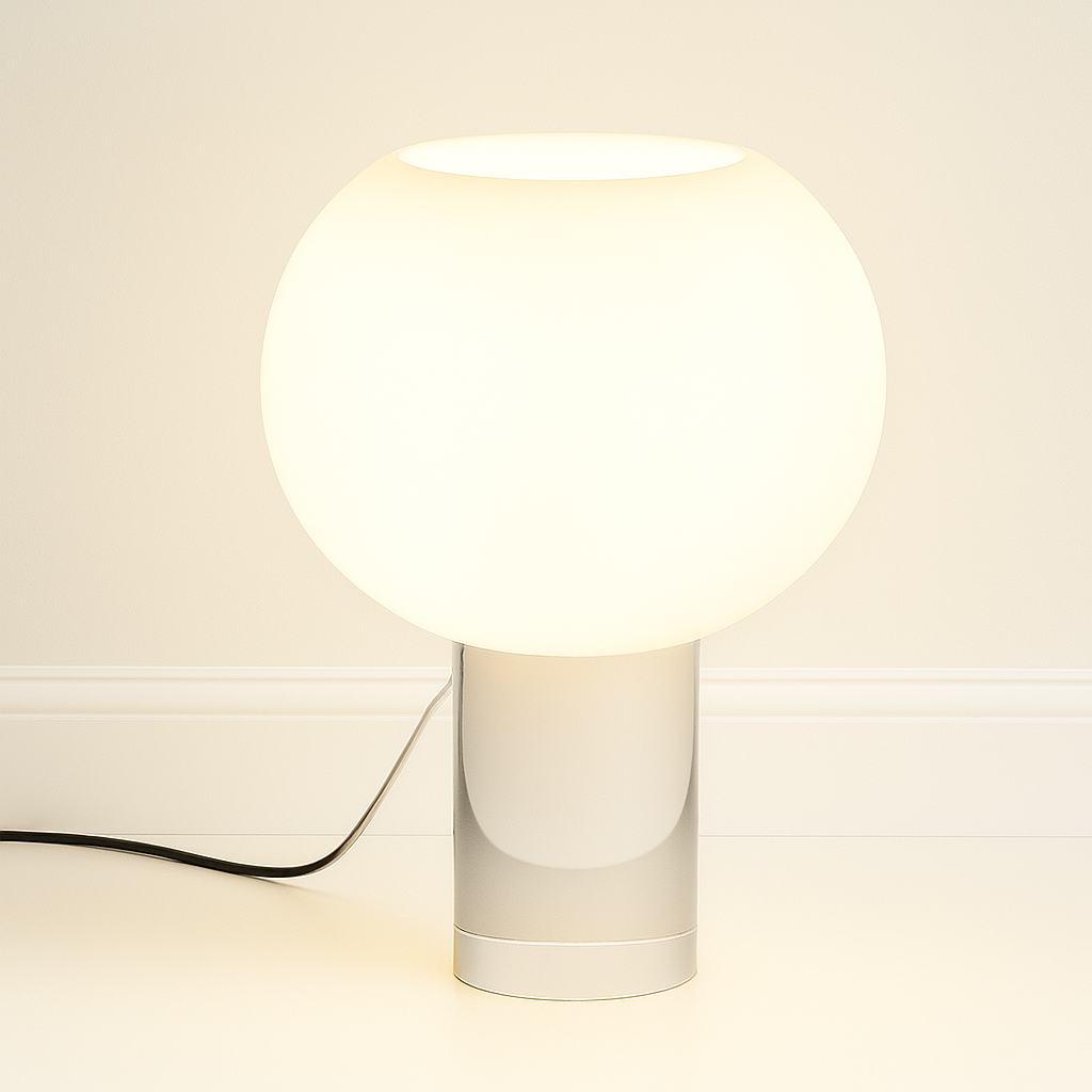 Luminária de Mesa Moderna Minimalista Vidro Bobie