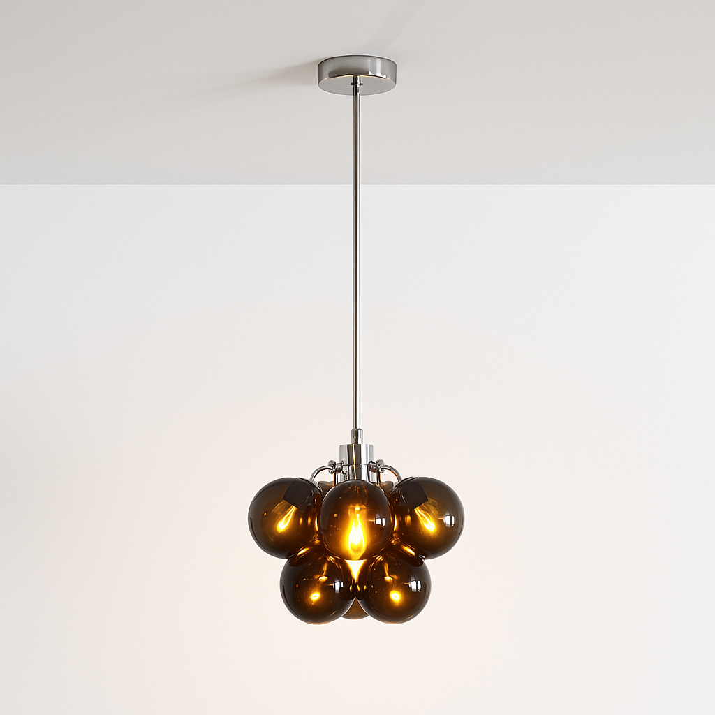 Luminária Pendente Moderna Minimalista Vidro Fumazzi