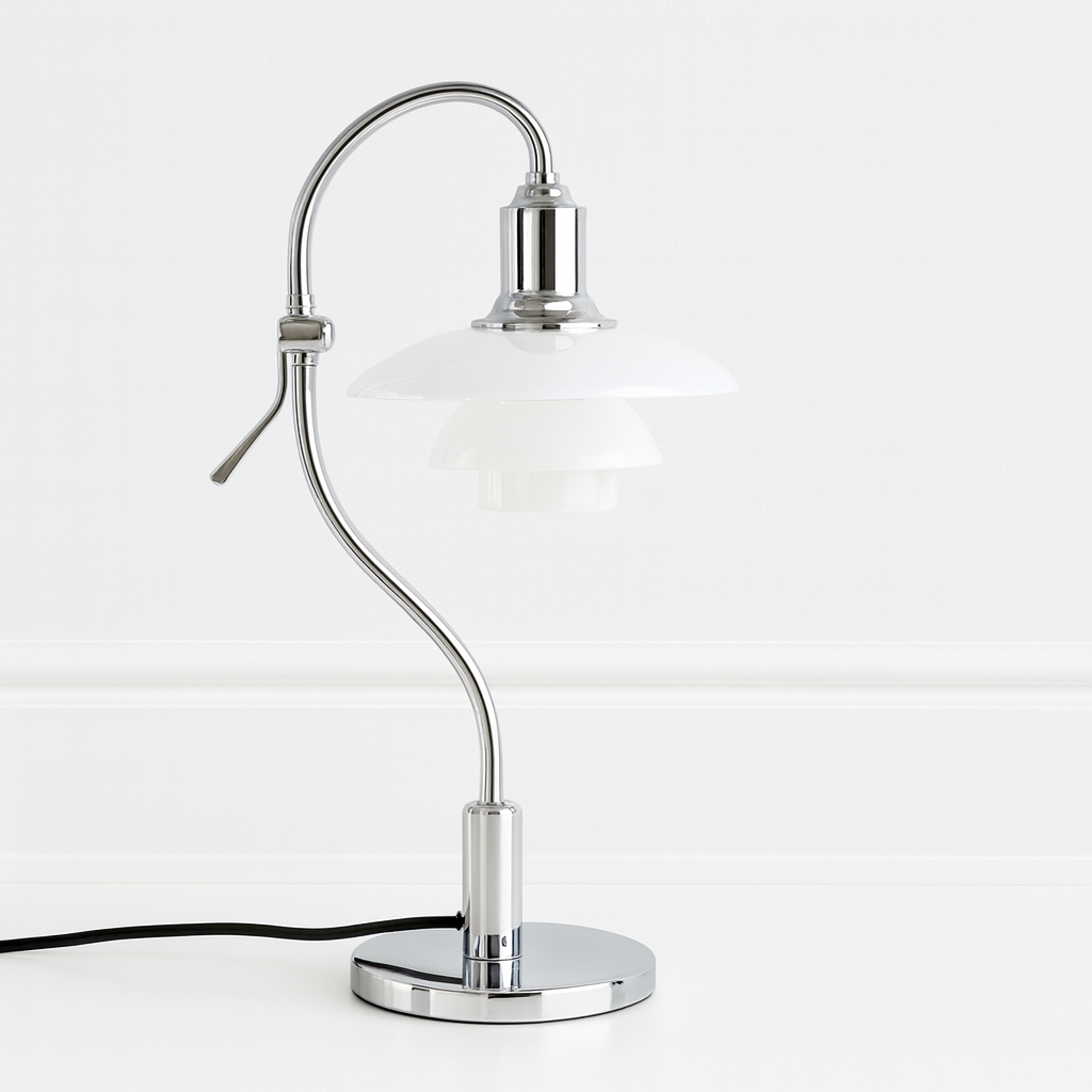 Luminária De Mesa Abajur Moderna Minimalista Clássica Vidro Metal Flura