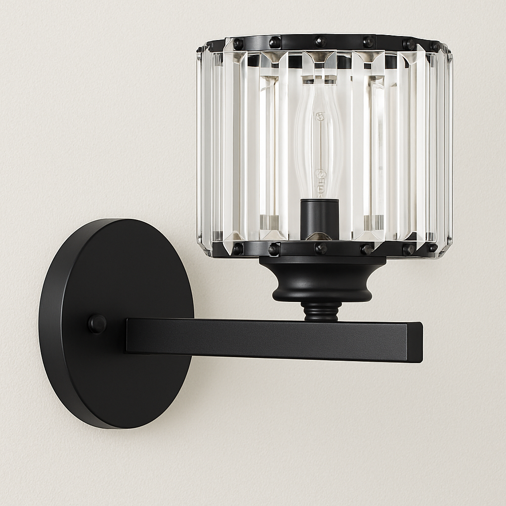 Luminária Arandela Minimalista Clássica Vidro Metal Ilfor - ABAZZUR™