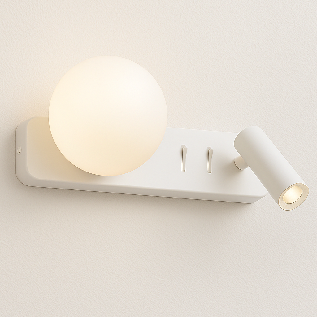 Luminária Arandela Moderna Minimalista Globo Bola Vidro Spot Direcionável Corvetto - ABAZZUR™