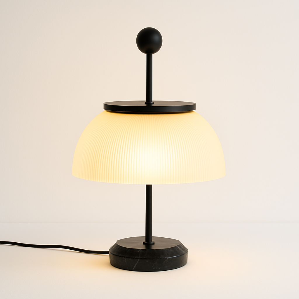 Luminária de Mesa Abajur Moderna Metal Vidro Bayon - ABAZZUR™