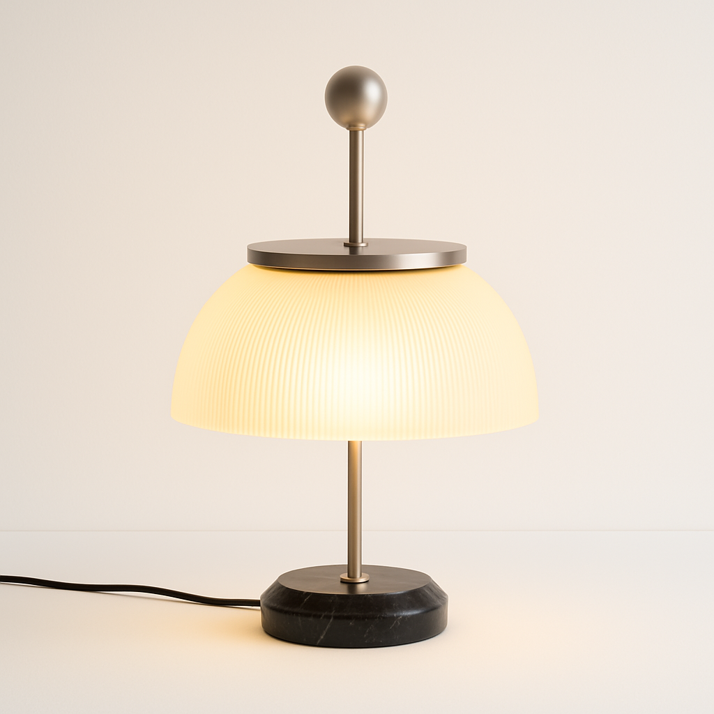 Luminária de Mesa Abajur Moderna Metal Vidro Bayon - ABAZZUR™