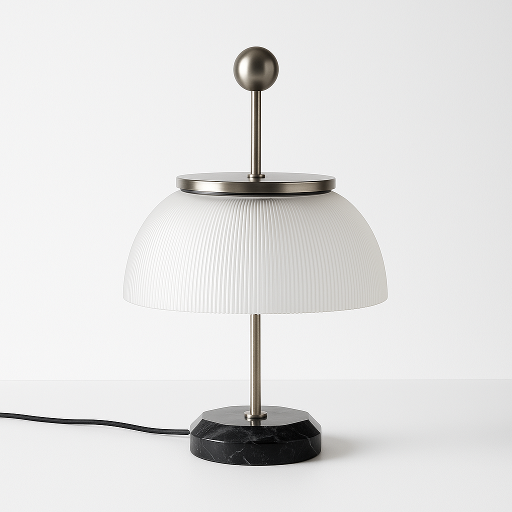 Luminária de Mesa Abajur Moderna Metal Vidro Bayon - ABAZZUR™