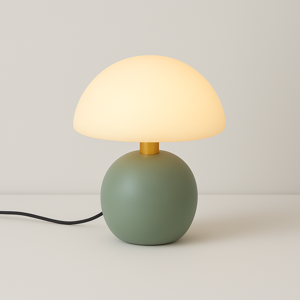 Luminária de Mesa Moderna Abajur Infantil Escandinavo Cerâmica Vidro LED Nelby - ABAZZUR™