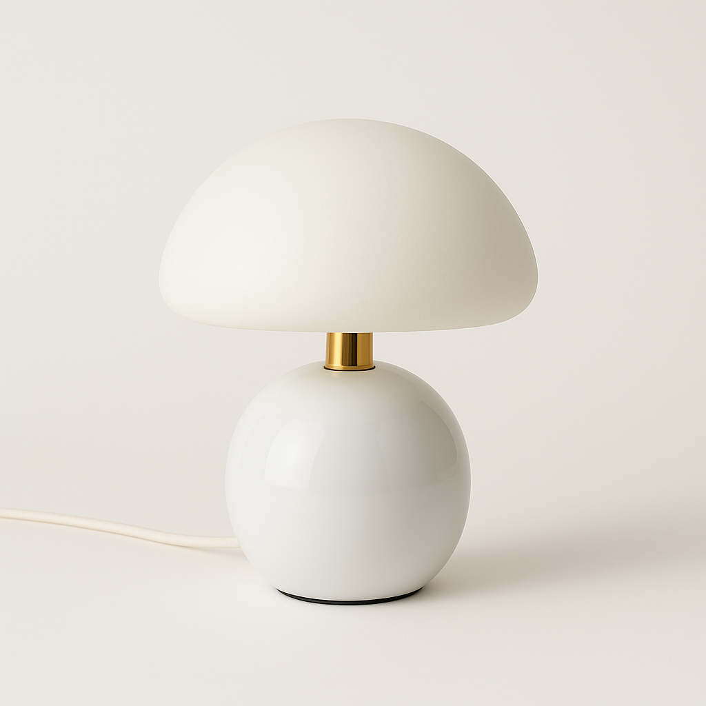 Luminária de Mesa Moderna Abajur Infantil Escandinavo Cerâmica Vidro LED Nelby - ABAZZUR™