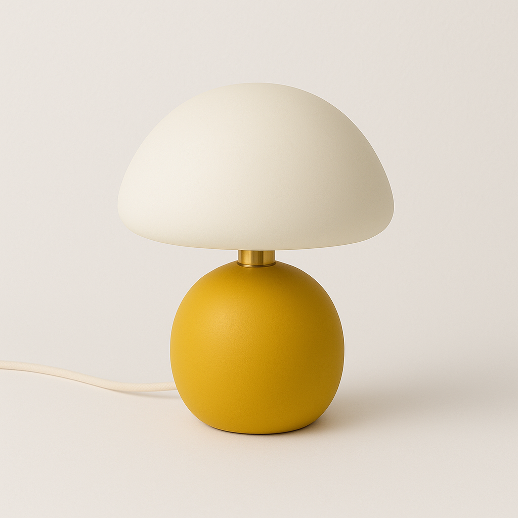 Luminária de Mesa Moderna Abajur Infantil Escandinavo Cerâmica Vidro LED Nelby - ABAZZUR™