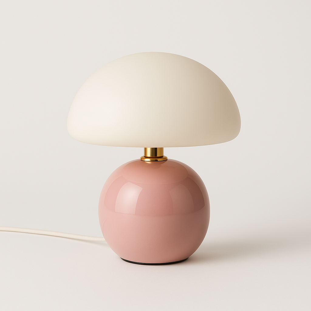 Luminária de Mesa Moderna Abajur Infantil Escandinavo Cerâmica Vidro LED Nelby - ABAZZUR™