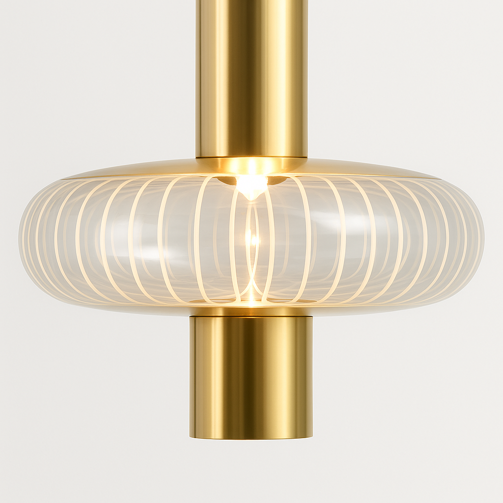 Luminária Pendente Moderna Minimalista LED Metal Vidro Glimmer - ABAZZUR™