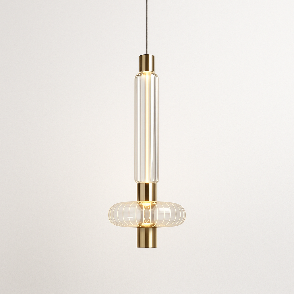 Luminária Pendente Moderna Minimalista LED Metal Vidro Glimmer - ABAZZUR™