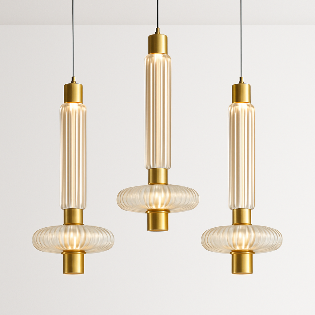 Luminária Pendente Moderna Minimalista LED Metal Vidro Glimmer - ABAZZUR™