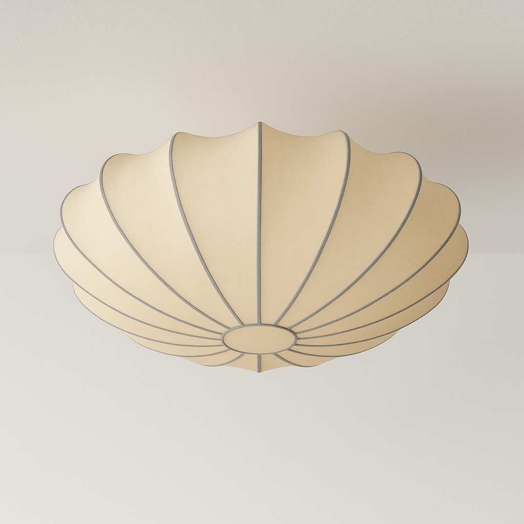 Luminária Plafon Clássico Moderno Tecido Metal Scafa - ABAZZUR™