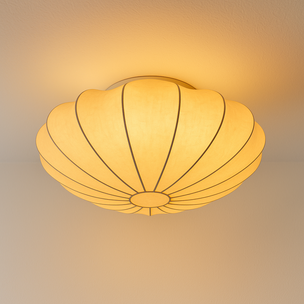 Luminária Plafon Clássico Moderno Tecido Metal Scafa - ABAZZUR™