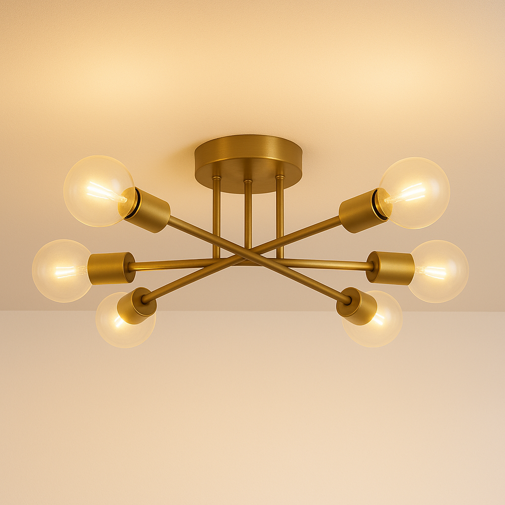 Luminária Plafon Sobrepor Moderno Minimalista Metal Sputnik Enna - ABAZZUR™