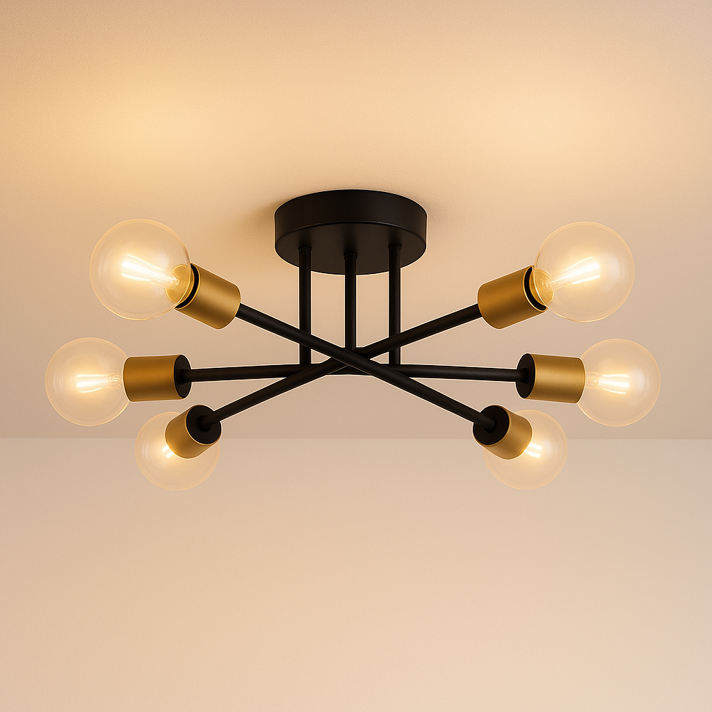 Luminária Plafon Sobrepor Moderno Minimalista Metal Sputnik Enna - ABAZZUR™